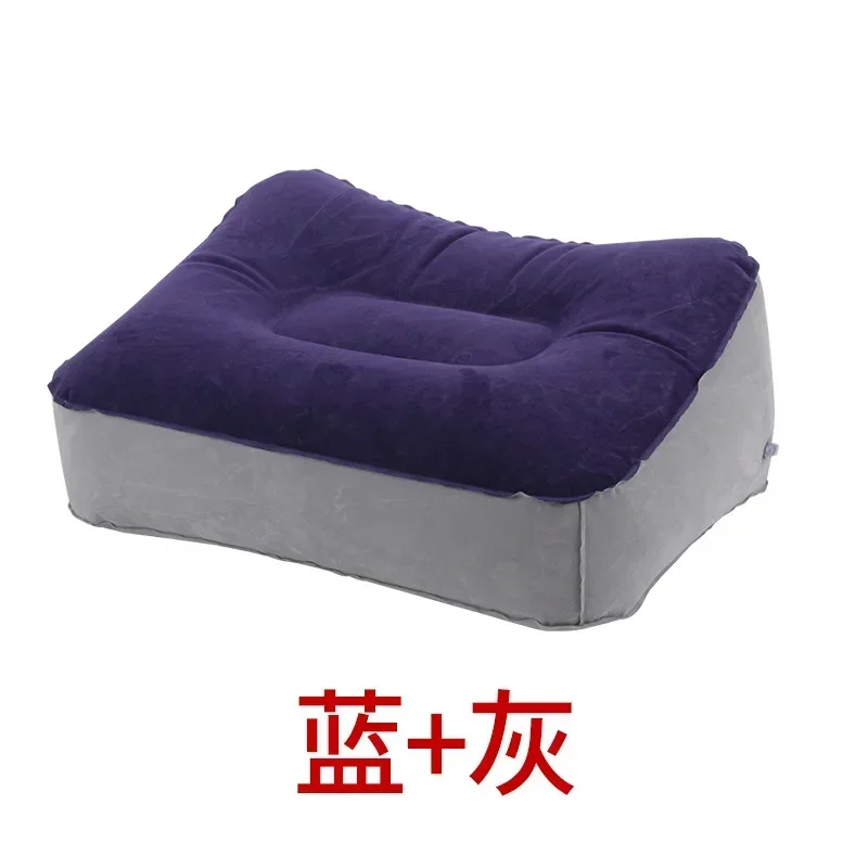 Almohada suave portátil para reposapiés, reposapiés inflable de PVC, almohada de aire plegable, cojín para viajes, oficina, hogar, herramienta para pies relajantes