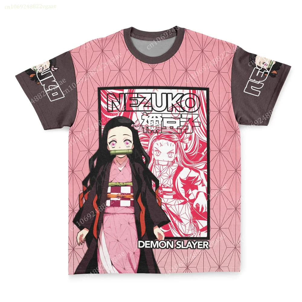 

Japanese Anime Kamado Nezuko Manga Collage Demon Slayer T Shirt Streetwear T-Shirt For Kids Boys Girls Women Men Top Tee Clothes