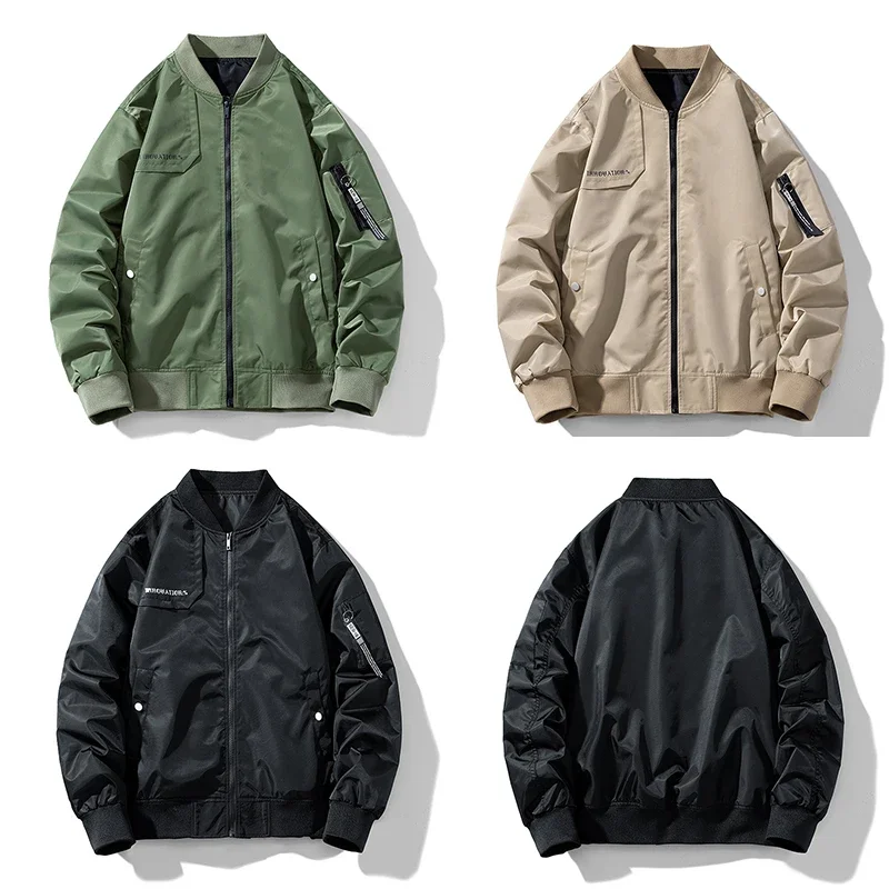 

Spring Autumn Men Casual Windbreak Baseball Bomber Jackets Coat Men Overcoat Parka Jacket Outerwear Male Jacket Big Size