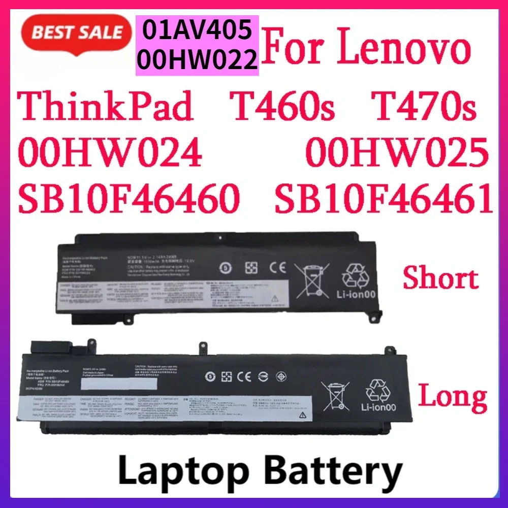 01AV405 00HW022 Laptop Battery for Lenovo ThinkPad T460s T470s 01AV407 00HW023 00HW024 00HW025 00HW038 11.4V 24WH Series Battery