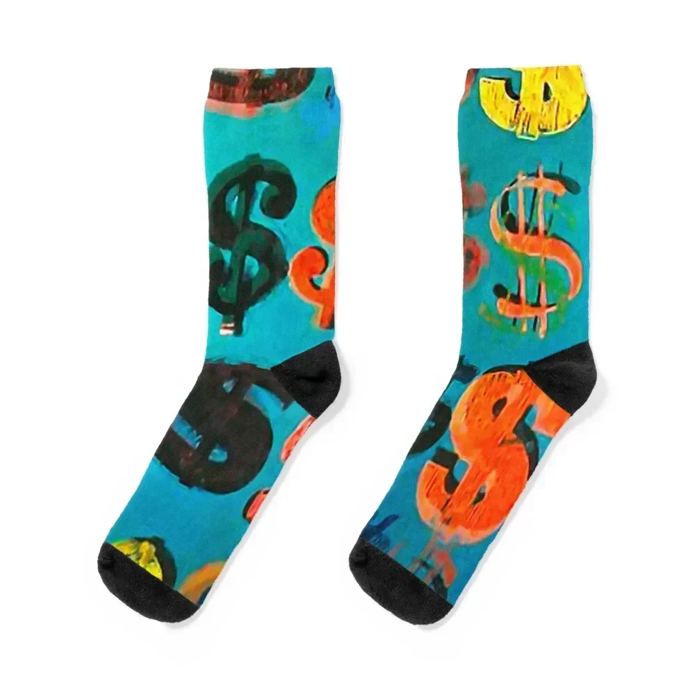 

Andy Warhol Dollar Sign Socks winter anime designer brand new year Women's Socks Men's