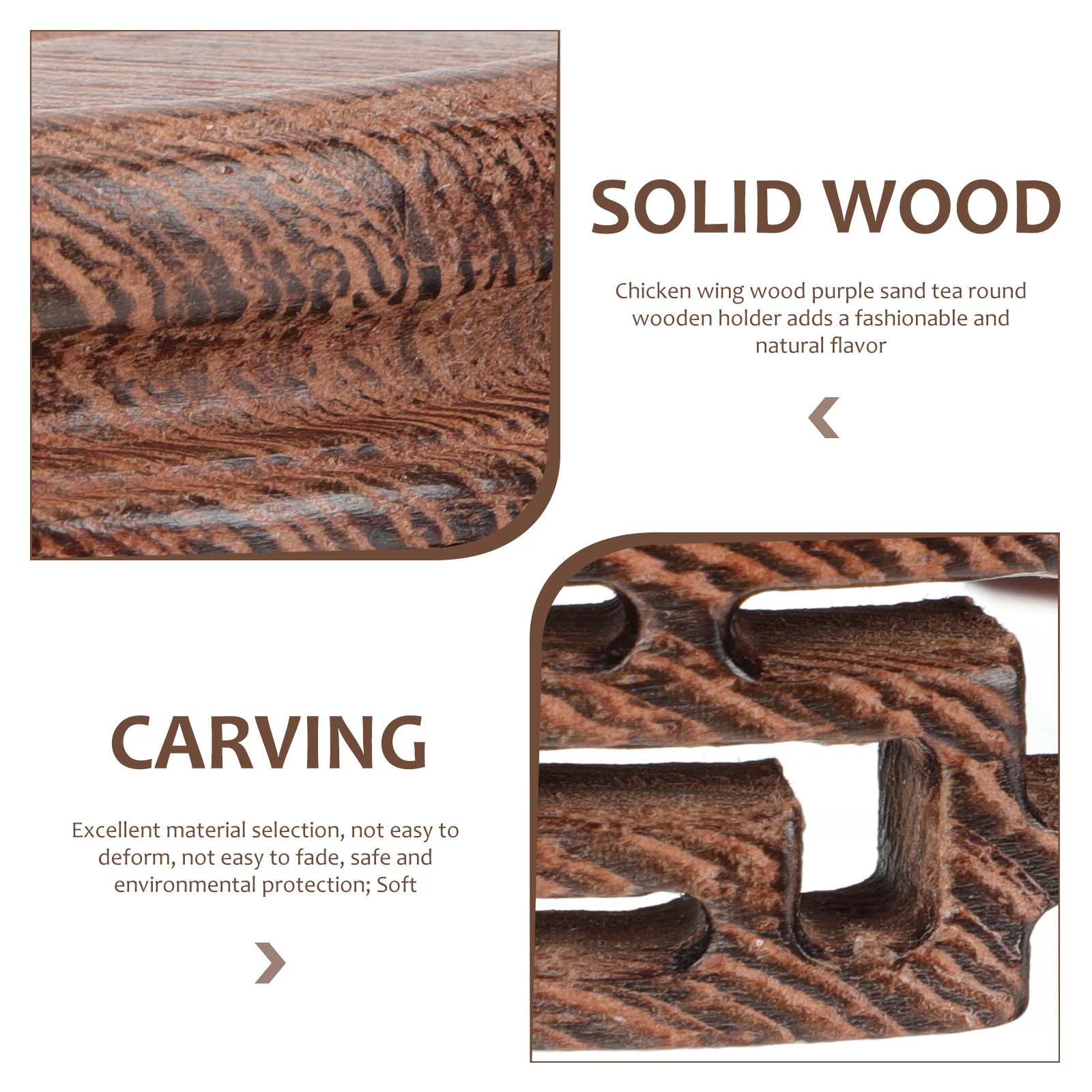 

Round Wood Tea Cups Base Smooth Flowerpot Stand Wooden Tray Home Decor Easy Clean Vase Display Stand Wood Tea Cups Base