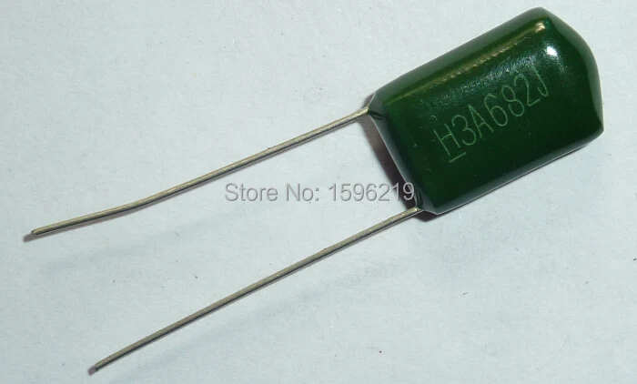 100pcs Filme de Mylar Capacitor 1000V 3A682J 6800pF 6.8nF 3A682 5% 1KV Polyester Film capacitor