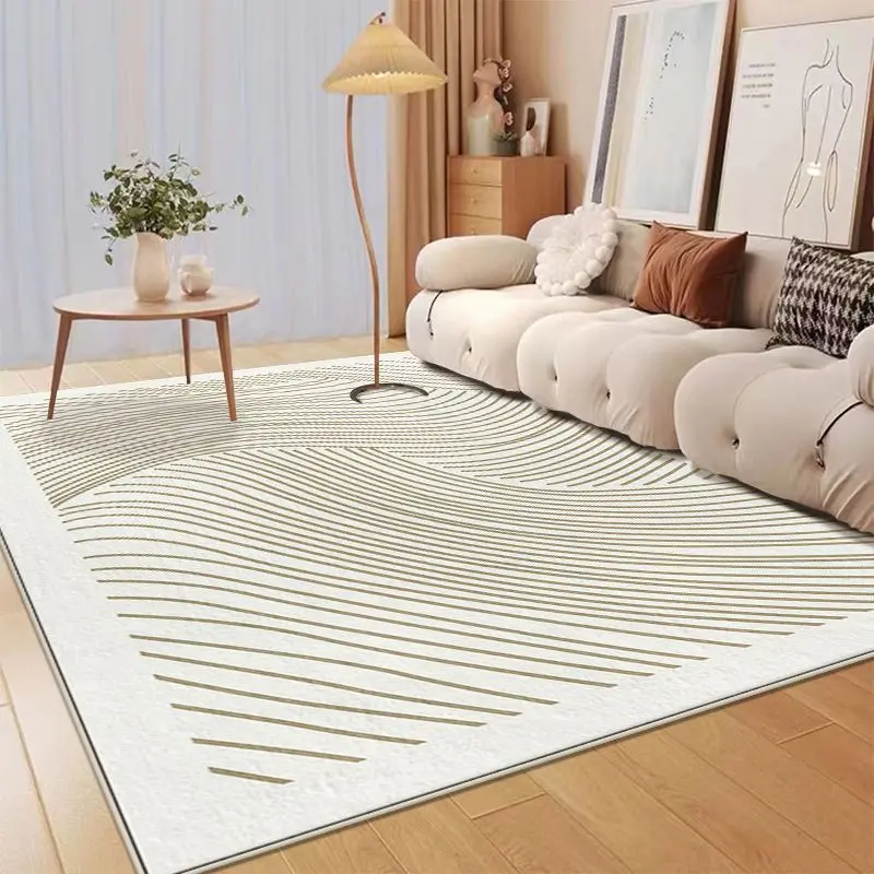 French Simple and Easy Care Largearea Livingroom Carpet Thickened Soft and Fluffy Bedroom Rug Resistant To Dirt and Nonslip Rugs