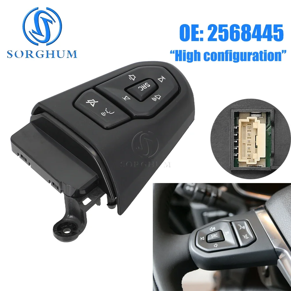 SORGHUM For Truck Scania L,P,G,R,S 2016- Steering Wheel Switch Multifunction Module Control Button 2545506 2545505 2568445