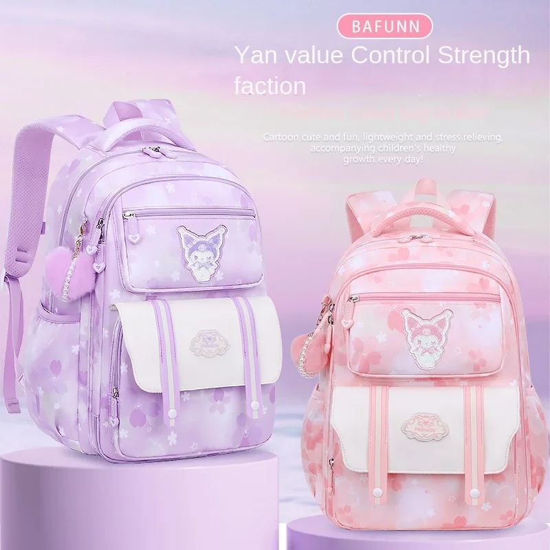 

Sanrio Kulomi cute cartoon schoolbag jade cinnamon dog fresh print sweet color matching large capacity backpack