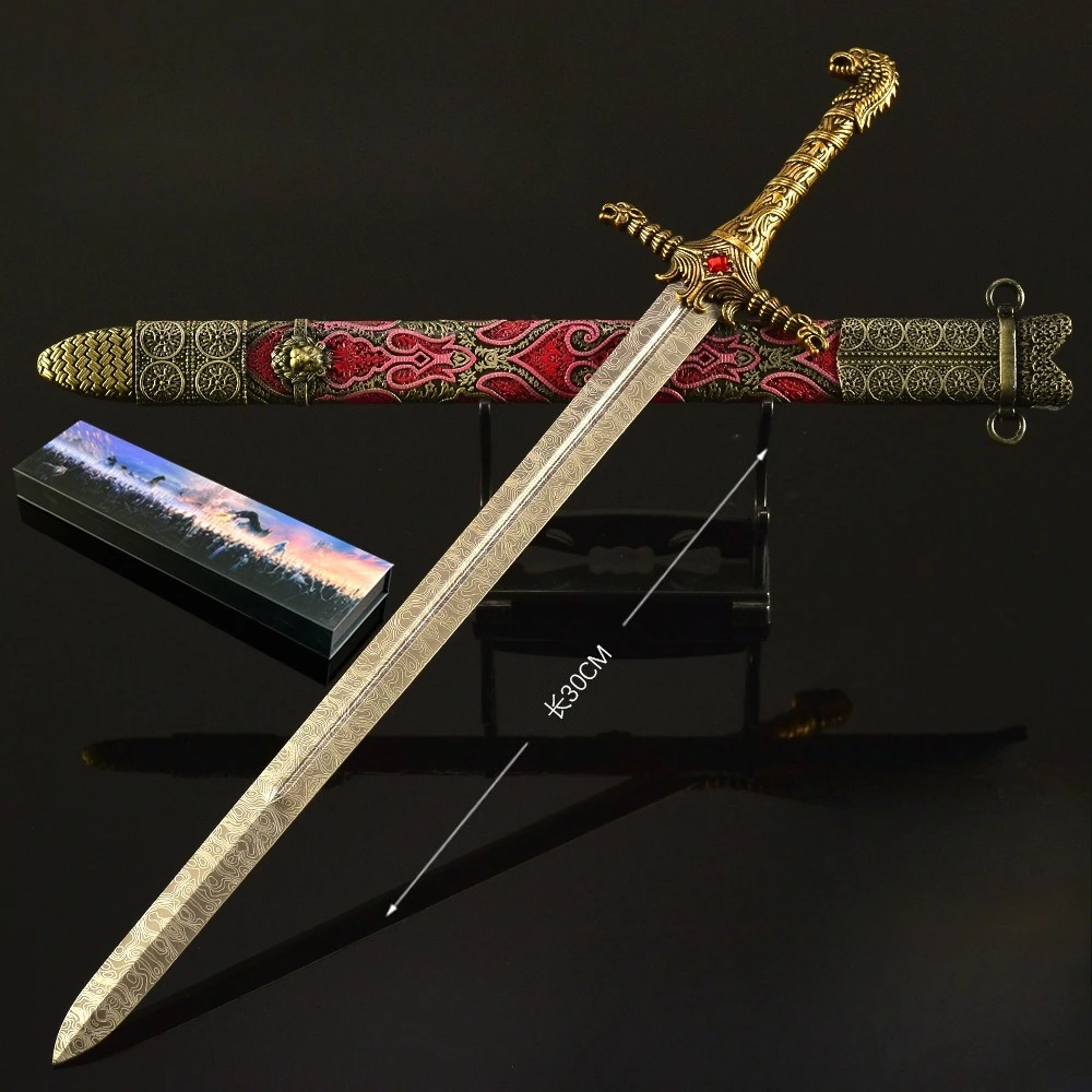 30 cm/11,81 Zoll Power Game Schwert Waffen Modell Spiel Peripheriegeräte Handwerk Ornament Geschenkbox Edition Sammlung Geburtstagsgeschenk für Jungen