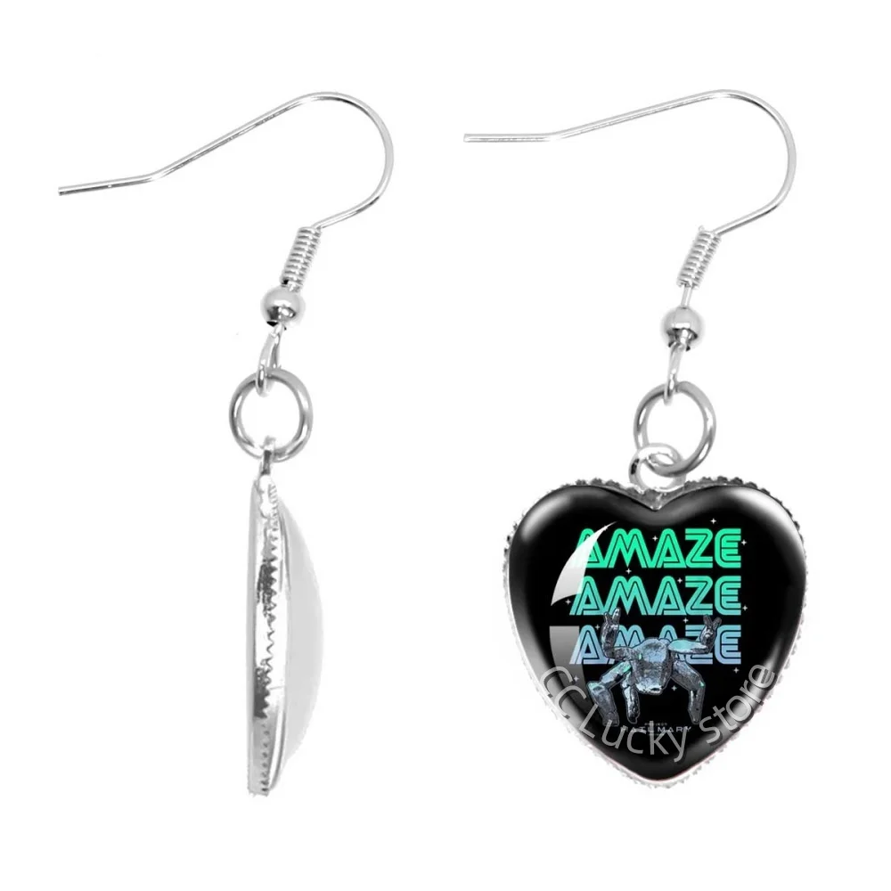 20mm Earring Hook New Style Ryan Gosling Project Hail Mary Laser Reflective Handmade Glass Earring Decorations Glass Gifts TH007