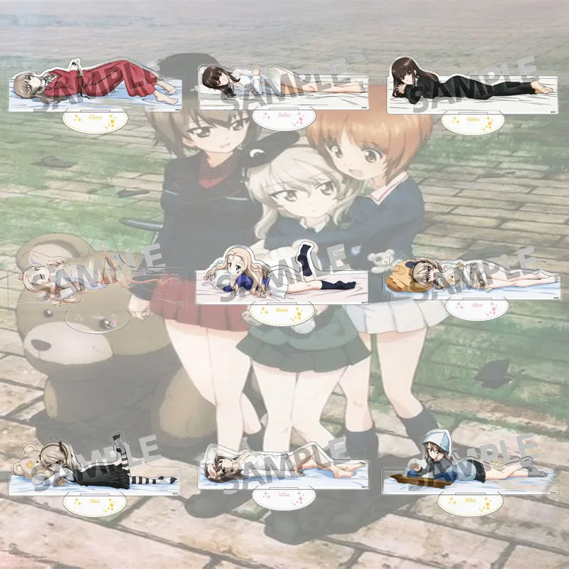 Girls und Panzer ANIME 15CM Acrylic Stand figure Stand Plate Cosplay Prop Decor Cartoons present Friend Festivals Keychain