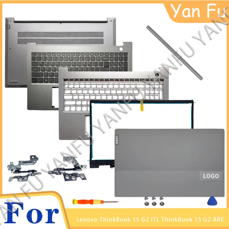 

New Cover For Lenovo ThinkBook 15 G2 ITL ThinkBook 15 G2 ARE LCD Back Cover Top Rear Lid Hinges Front Bezel HingeCover Replace