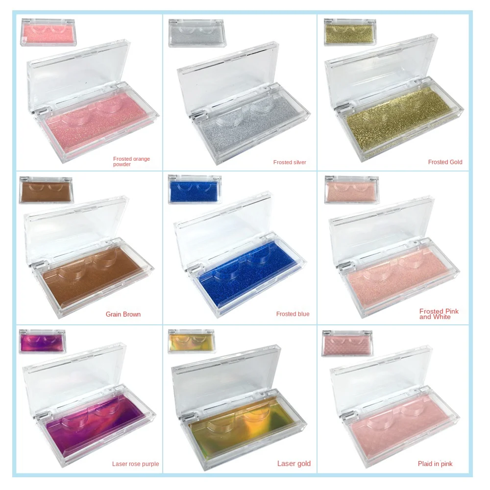 10/30/50 Pcs Clear Acrylic Lash Packaging 25mm Mink Eyelashes Wholesale Lashes Box Case No Tray Custom Logo Mink Lashes