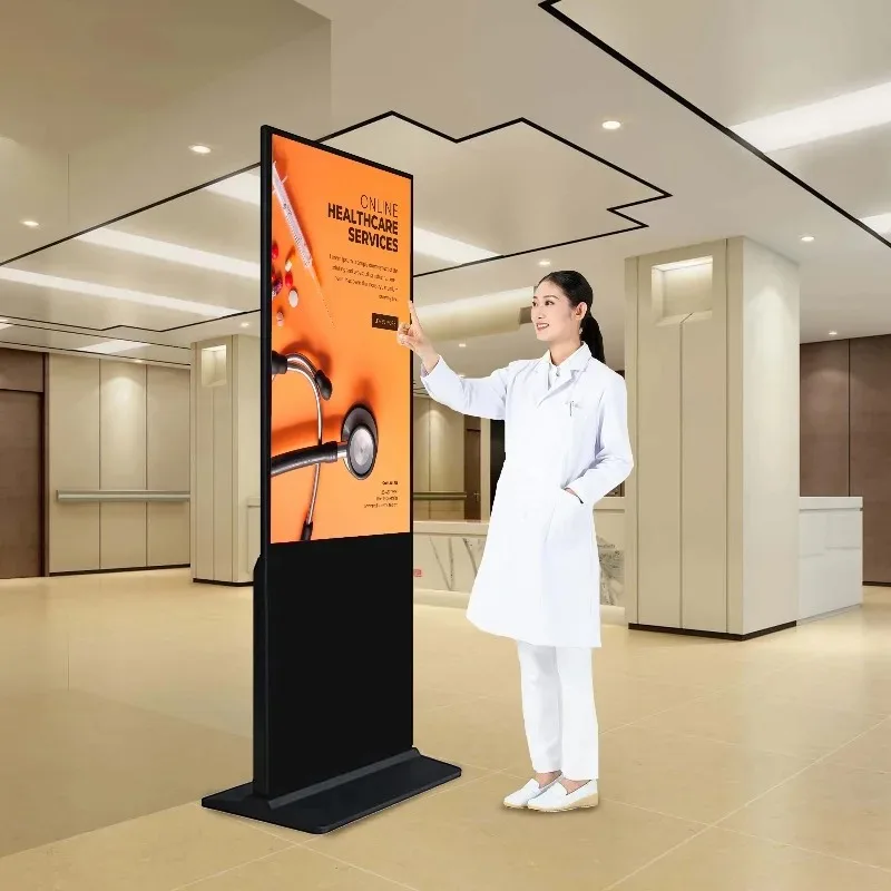 

32-Inch Vertical Android LCD Video Display Advertising Totem with Animation Function Indoor Floor Stand for Elevator Use