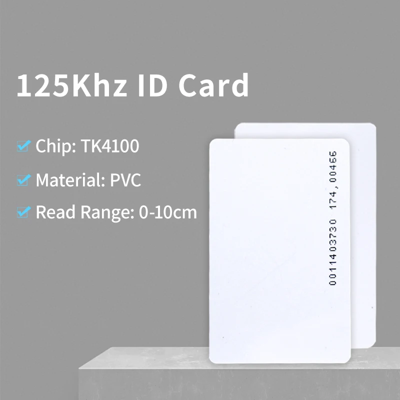 10pcs RFID 125khz PVC ID Card Chip TK4100 For School Student Attendance Aanagement Access Card Timecard