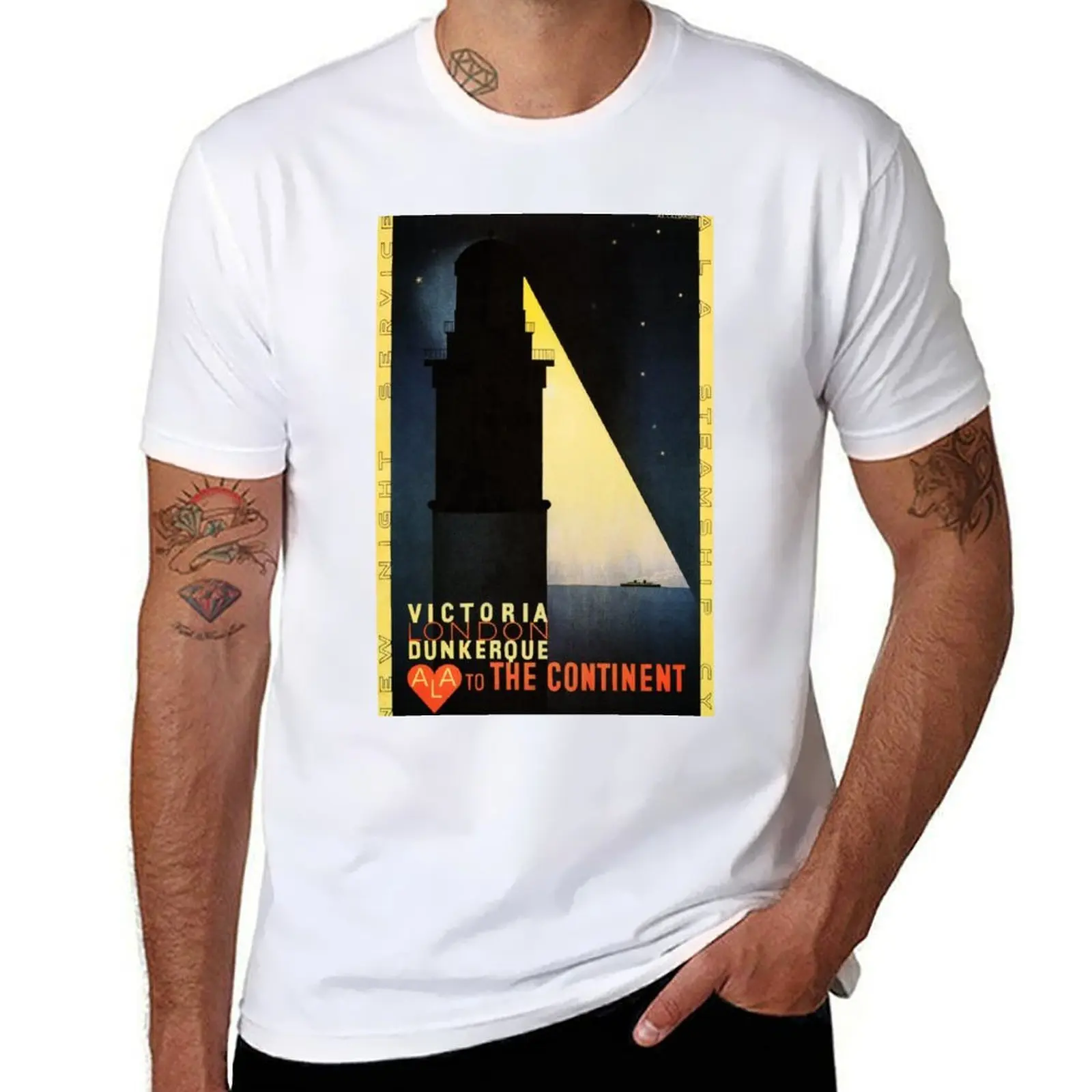 

Railway LONDON Travel Steamship shirts men Vintage Poster for T-Shirt Southern DUNKERQUE VICTORIA t man