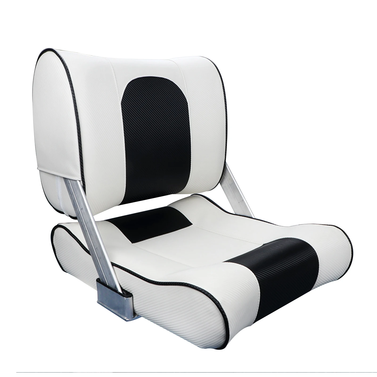 

PU+aluminum Boat Seat White and Black Seats Front and Rear Convertible Waterproof Resist UV Passenger Seat Folding Marine RVprom