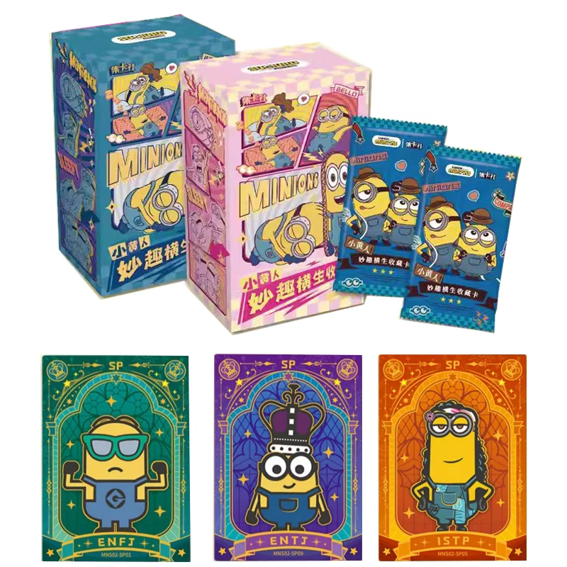 

Card Fun Minions Cards Collection Film Peripherals Characters Dave Cards Box Paper Hobby Children's Gifts Toys Rare Card