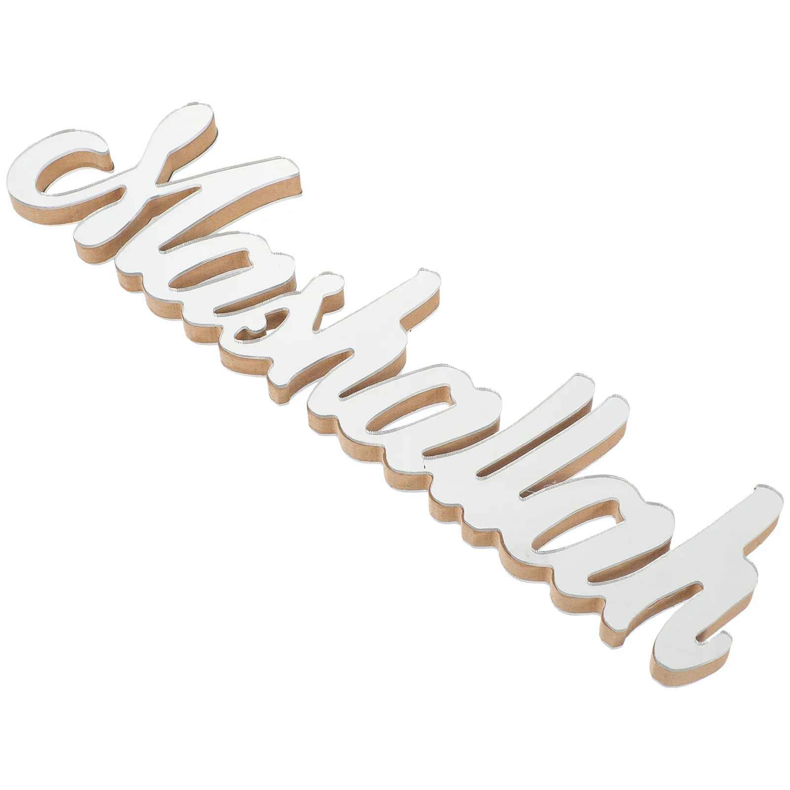 Ramadan Mubarak Wooden Ornament Handcrafted Eid Decoration for Table Shelf Living Room Bedroom Office Desk Indoor Muslim Home