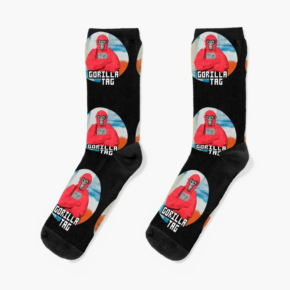 Gorilla Tag cool red Socks funny gift Rugby Socks Men's Women's