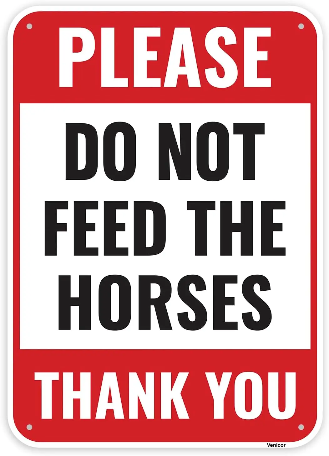 1p,1PC Do Not Feed The Horses Sign, 14 x 10 Inches -