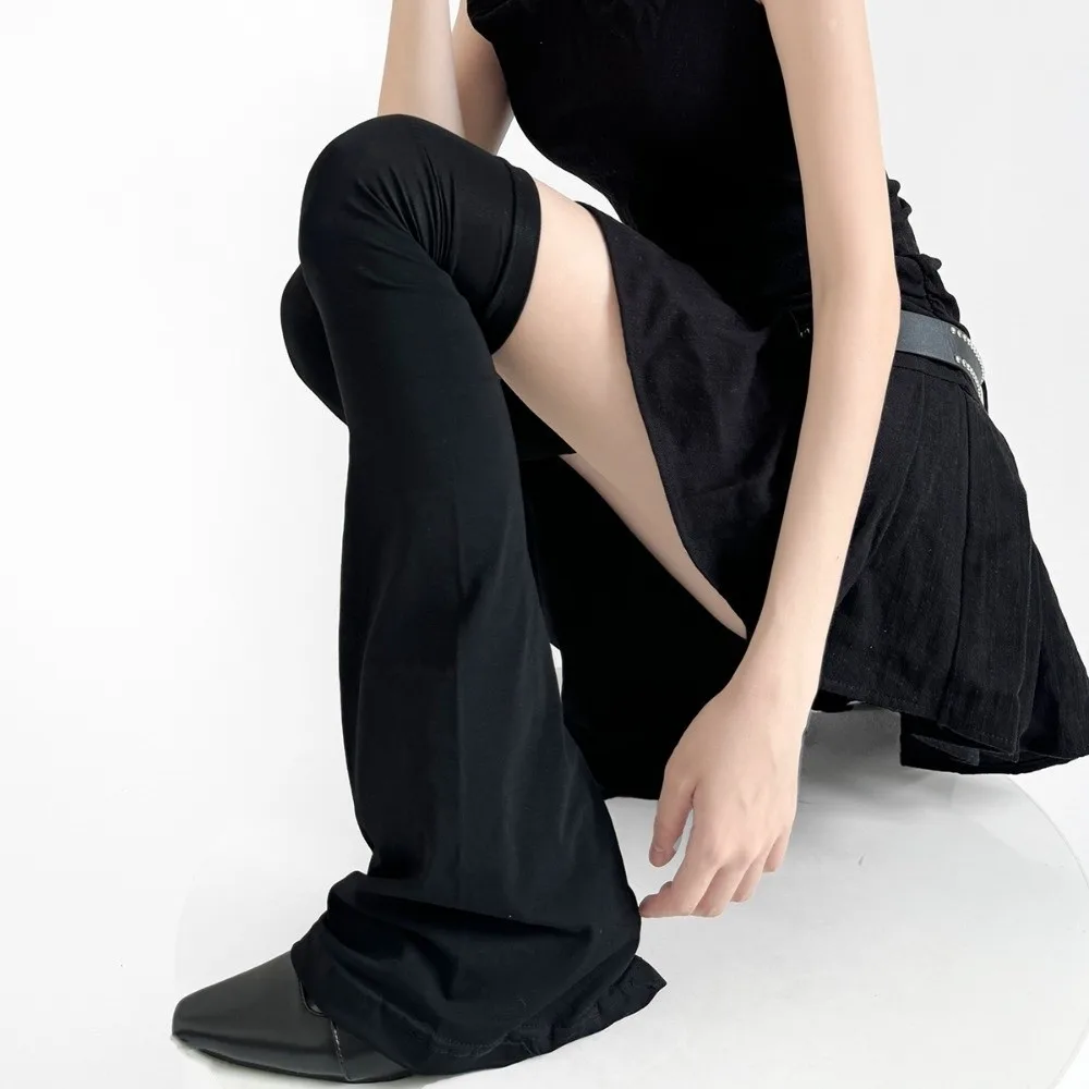 

Fashion Korean Style Flared Leg Sleeve Soft Y2K Loose Socks Foot Cover Sun-proof Cotton Over Knee High Sock Girls
