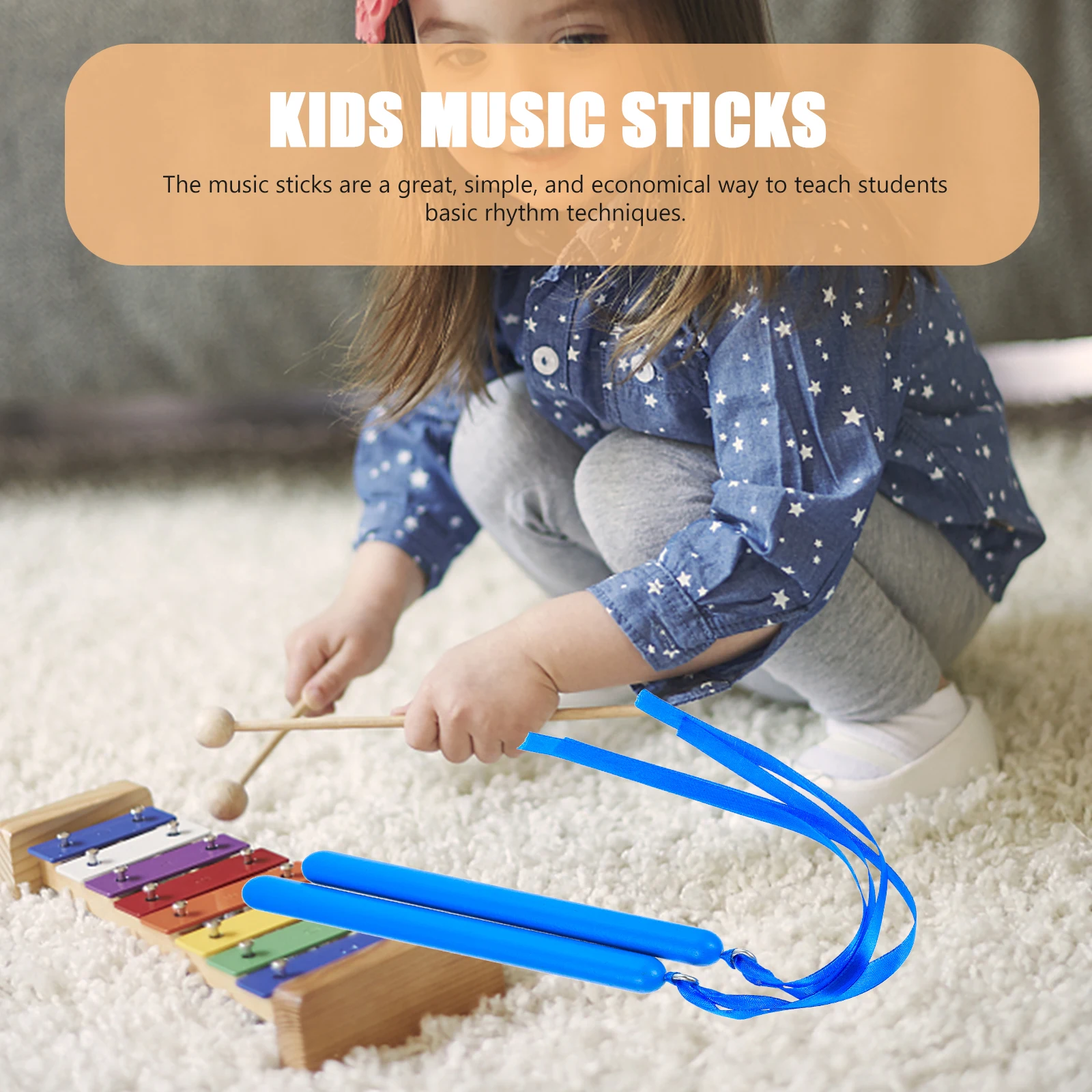 

Colorful Beat Sticks Rounded Edge For Classroom Rhythm Music Percussion Instruments Educational Musical Tools