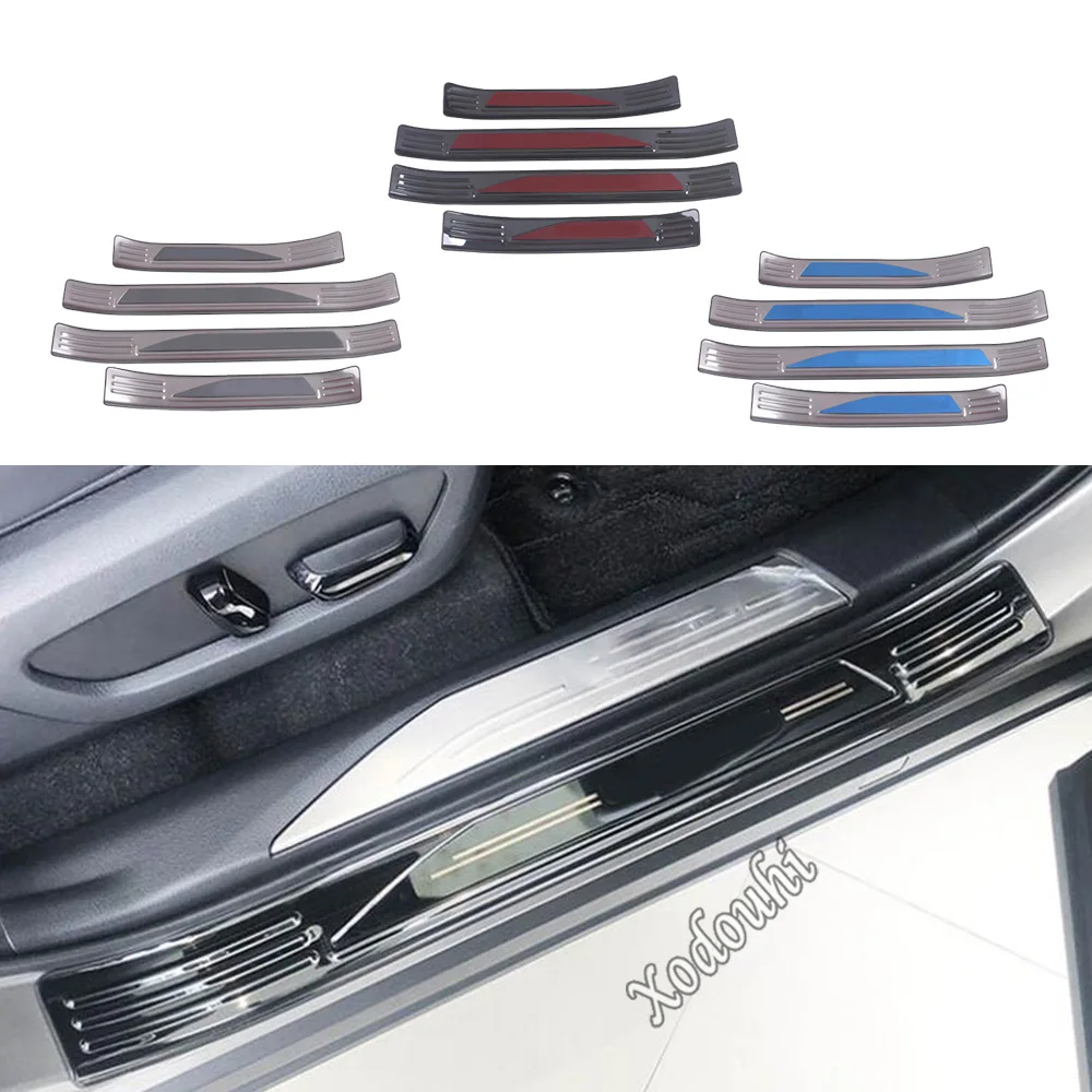 Stainless Steel External Door Sill Scuff Plate Covers For Lexus NX 250 260 350h 350 F 2022 2023 2024 Threshold Trim Accessories