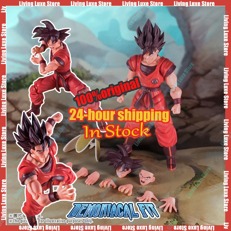 

Demoniacal Fit Dragon Ball Z SHF Son Goku Kaio Ken Scarlet Martial Artist 16000 Уровень мощности Фигурка Модель Рождественский подарок