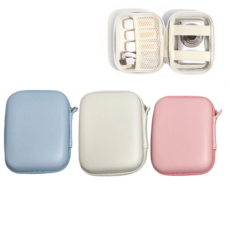 Mesh Pocket Hard Shell Digital CCD Camera Case Small Travel Cameras Storage Holder Bag for SD Card Camera Accessories