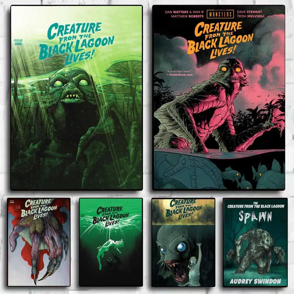 Mocie C-Creature From Black Lagoon Poster Wall Art Prints for Bedroom Living Room Office Home Decoration Hanging Artwork Gift