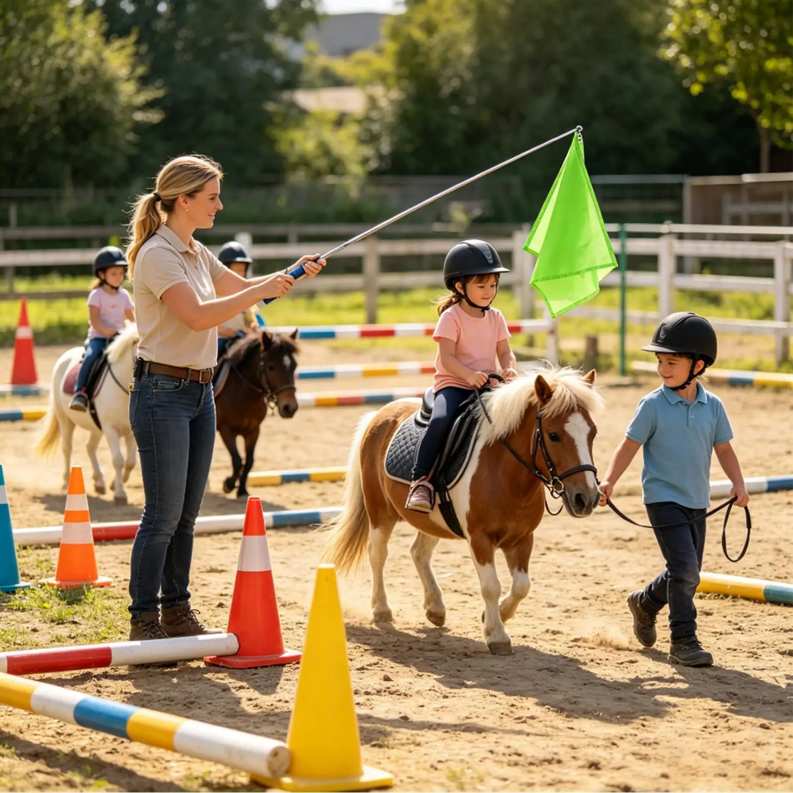 bandeira-de-treinamento-de-cavalos-com-mastro-telescopico-leve-4-pecas-bandeira-de-arbitro-equestre-para-cavaleiros-escola-de-equitacao-ao-ar-livre