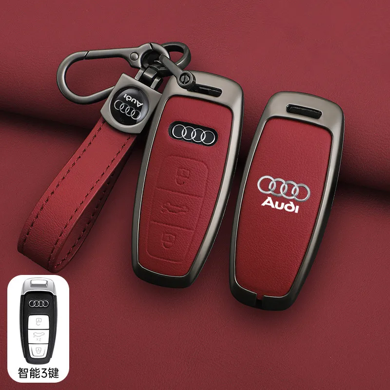 Zinc alloy Style Car Key Case Cover Shell Fob For Audi SLINE S2 S3 S4 S5 S6 S7 S8 S RS A3 A4 B8 8P 8V A6 C7 A5 Q5 B7 B6 B9