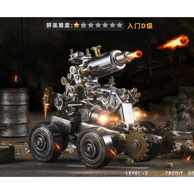 Self-assembled 3d three-dimensional metal puzzle difficult assembly model spot