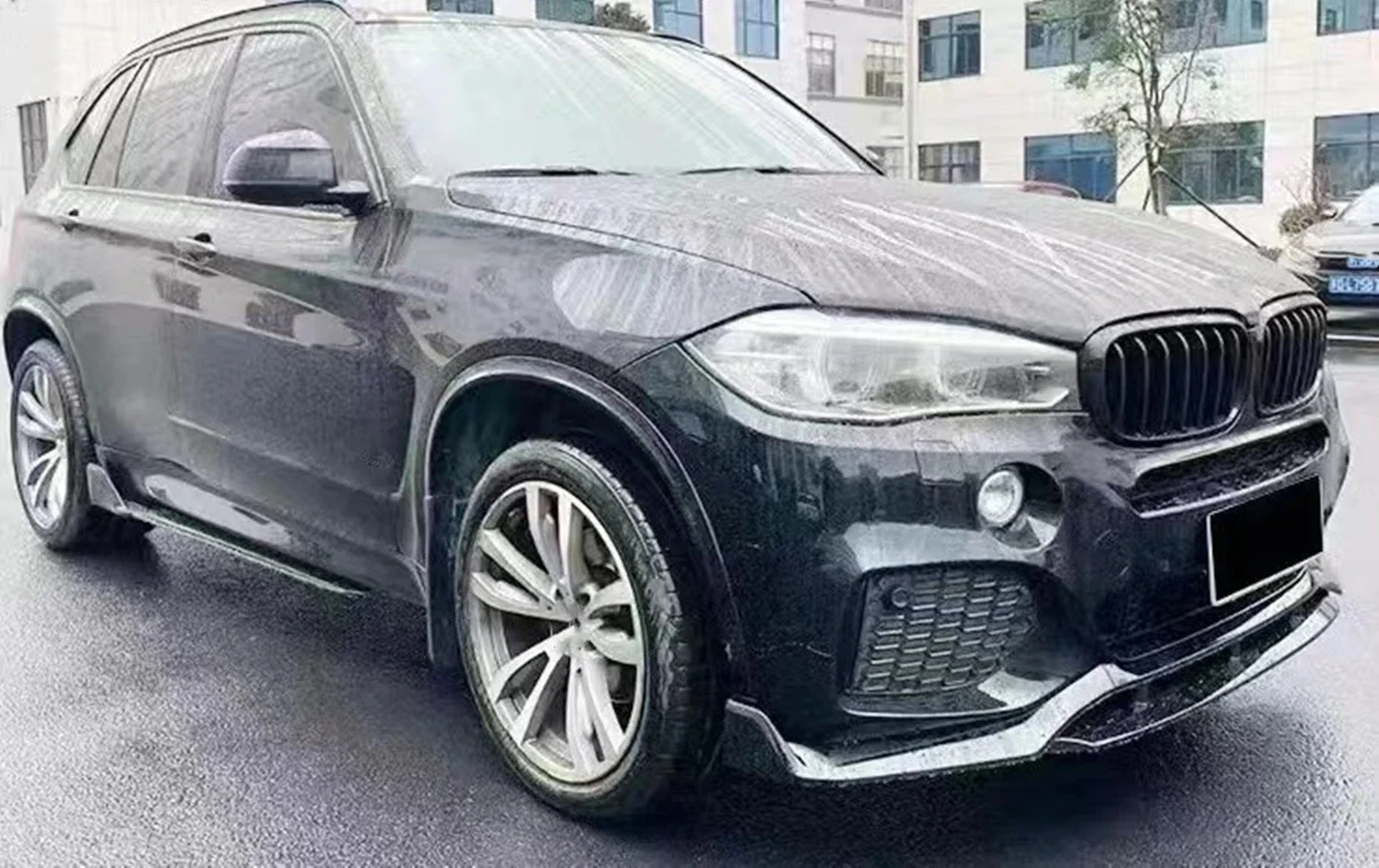 For BMW X5 F15 2014-2019 M Sport Lower Guard Blade Splitter Diffuser MP Style Car Front Protection Bumper Spoiler Lip Board