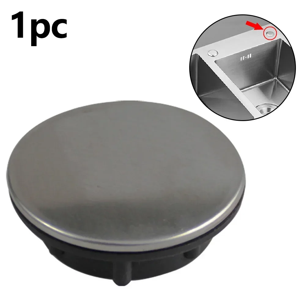 ลักษณะหรูหราอ่างล้างจานสแตนเลส 1 PC 26 ~ 32 มม.36 มม.ตกแต่งเงินสบู่ Hole COVER