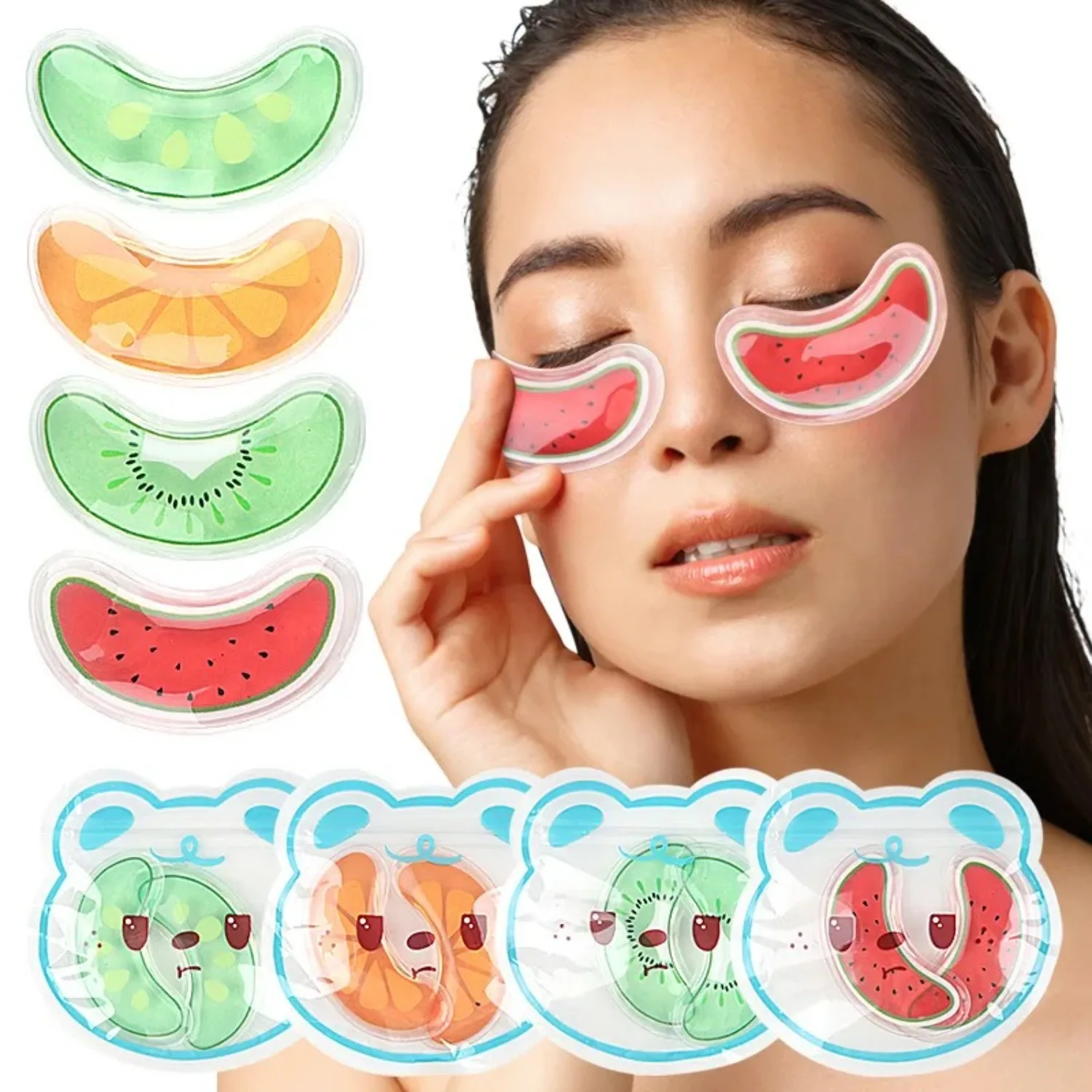 Compresa de Gel Reutilizable para Ojos, Fría y Caliente, para el Cuidado de la Fatiga Ocular, Hinchazón y Ojeras