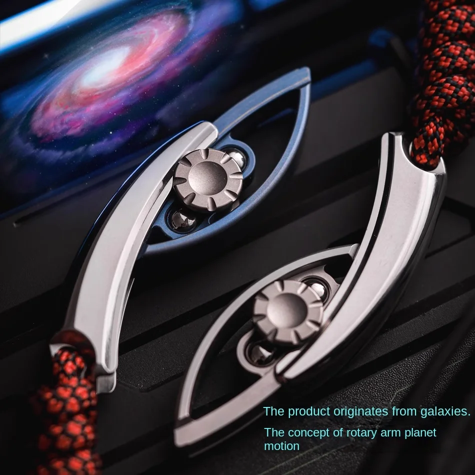 Space Series Star Luck Composite 3 IN 1 Finger Push Slider Fidget Spinner Metal Spinning Wheel Metal Pendant Toys Stress Relief