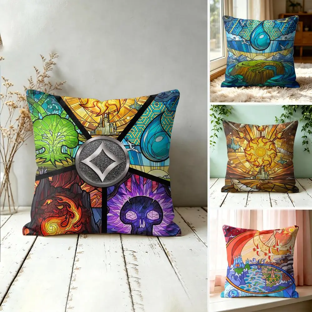 M-Magic G-Gathering M-MTG Cushion Cover Square Pillow Bedroom Sofa Leisure Comfort Living Room Home Decoration 40X40