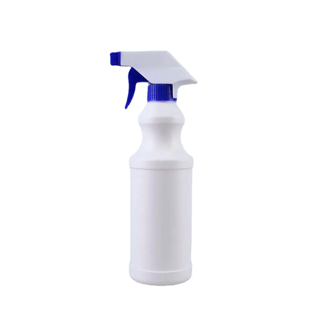 300ml 500ml 16OZ empty white pe Sprayer,platic stream bottle with trigger adjustable nozzle for 84 disinfectant alcohol detergen
