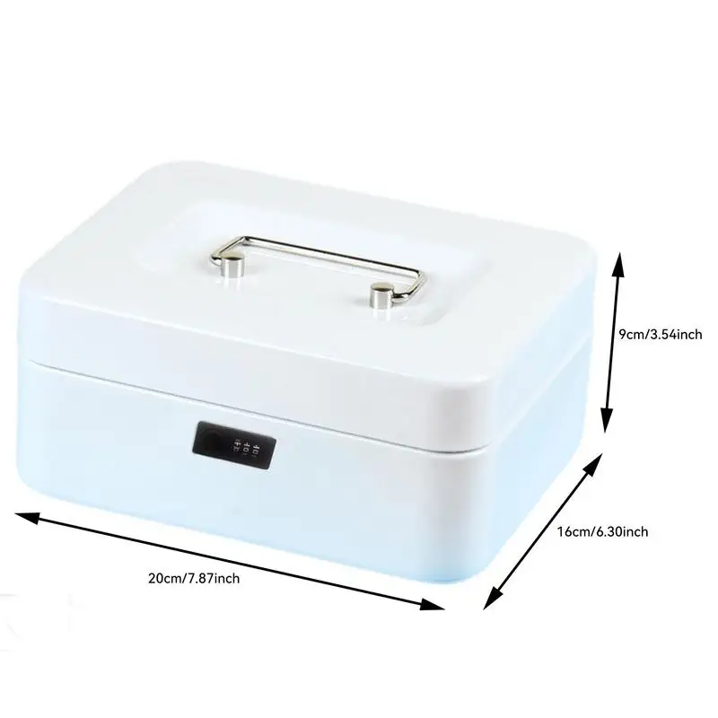 Safe And Lock Box Security Lock Box Portable Money Cash Deposit Box With Security Code For Travel Store Keys Cards Jewelry