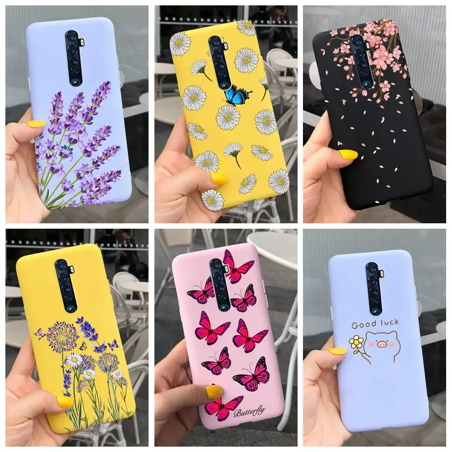 For Oppo Reno 2 Case Reno2 F Z Cute Candy Painted Cover Soft Silicone Phone Case For Oppo Reno 2F 2Z Reno 2 F Z Back Cover Coque