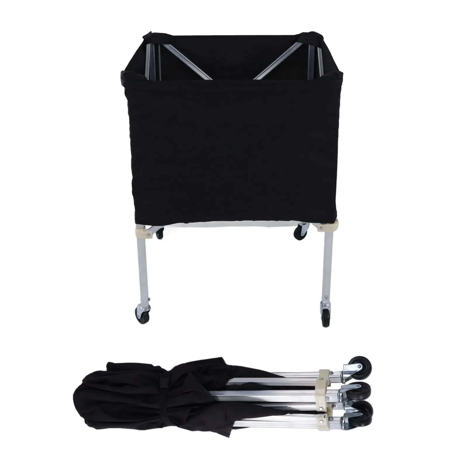 عربة الكرة المحمولة عربة الكرة بعجلات قابلة للطي عربة تخزين الكرة المحمولة لكرة السلة كرة القدم الكرة الطائرة عربة الكرة القابلة للطي #3