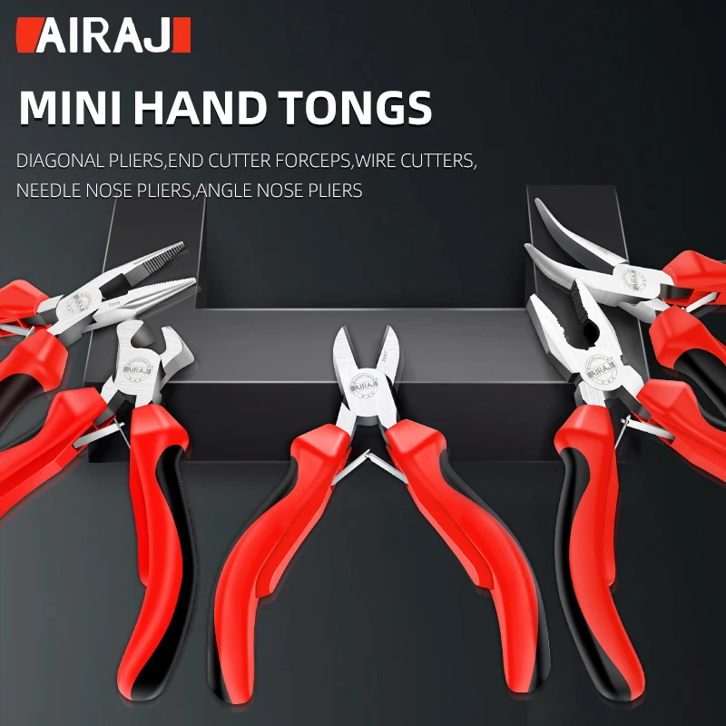 AIRAJ 4.5 Inch , Multifunctional Pliers Top Cutting Curved Mouth Oblique Mouth Pointed Wire Pliers Industrial Grade Manual Tool