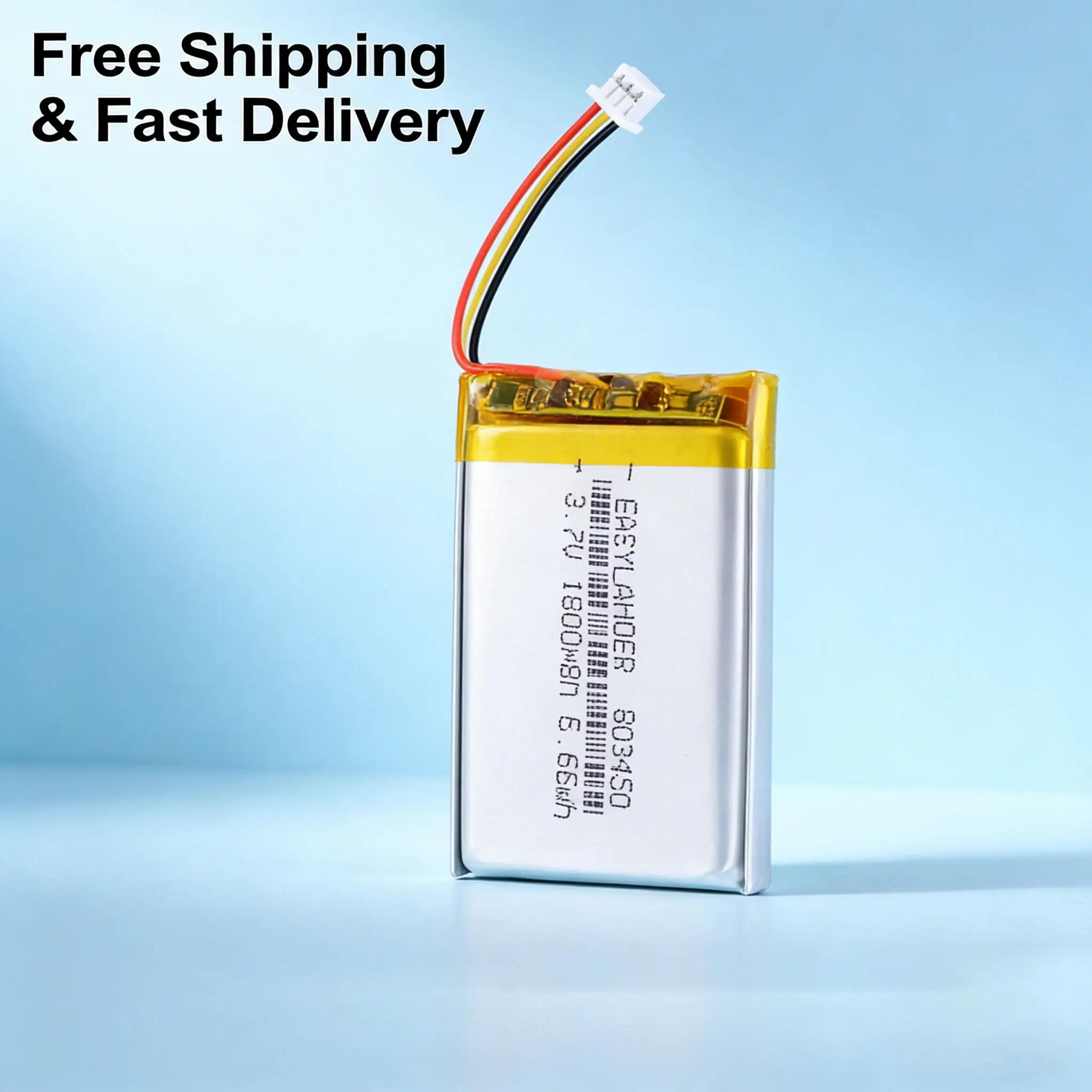 

3.7V 1800mAh 803450 1.25mm 3pin Lithium Polymer LiPo Rechargeable Battery for MP3 DVD PAD Camera GPS Corsair Void Pro