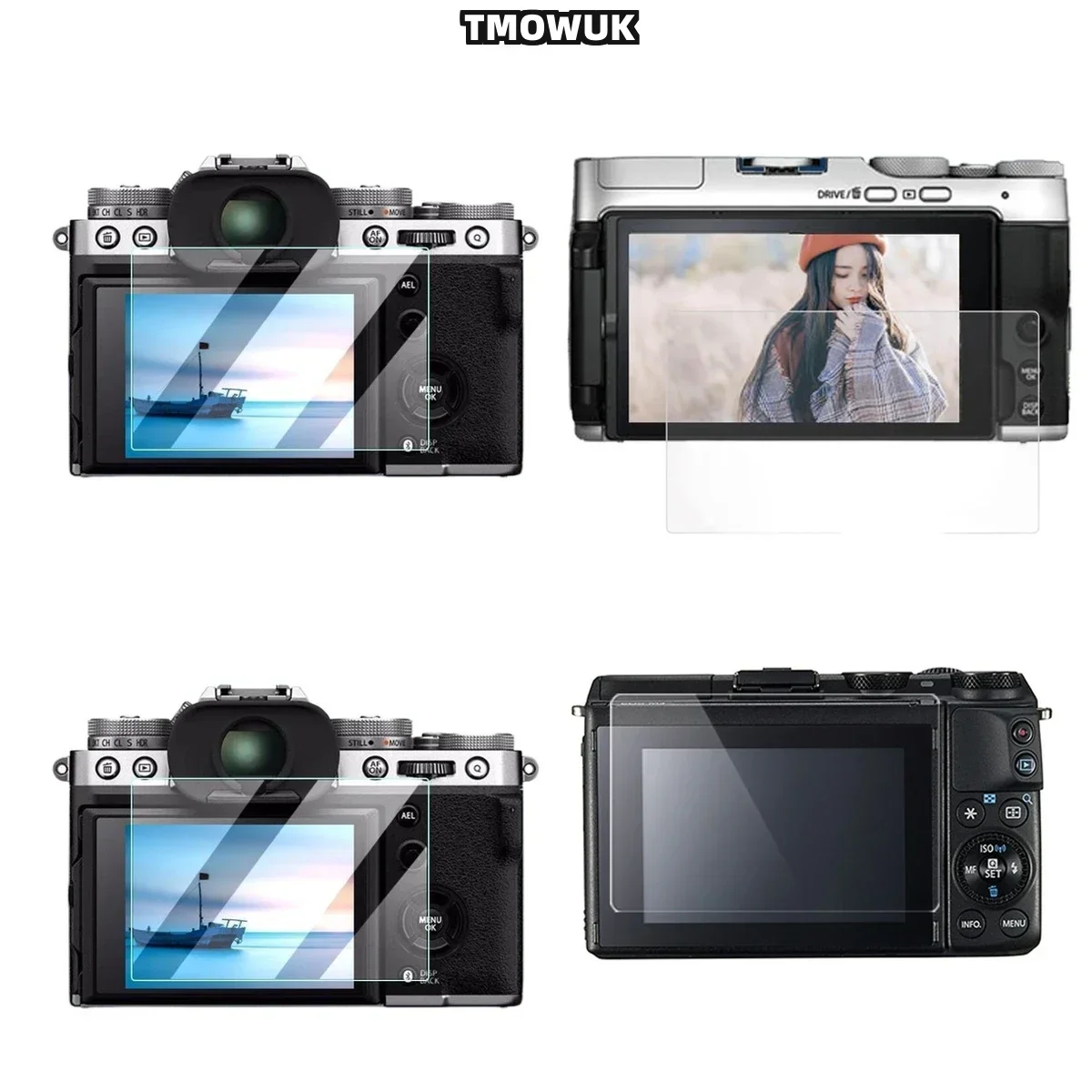 

​​For Fujifilm X-A7 XT2 HD Clear Tempered Glass Protector - 9H Hardness Anti-Scratch Privacy Screen Film With Easy Apply​​