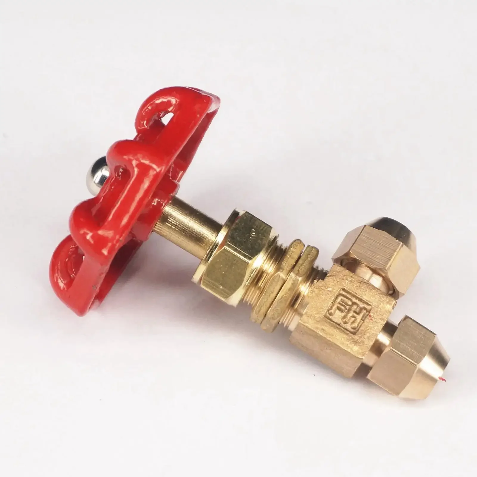フレアチューブ外径6mm真ちゅう製アングルニードルバルブキッチンディーゼルストーブメタノールオイル143 psi