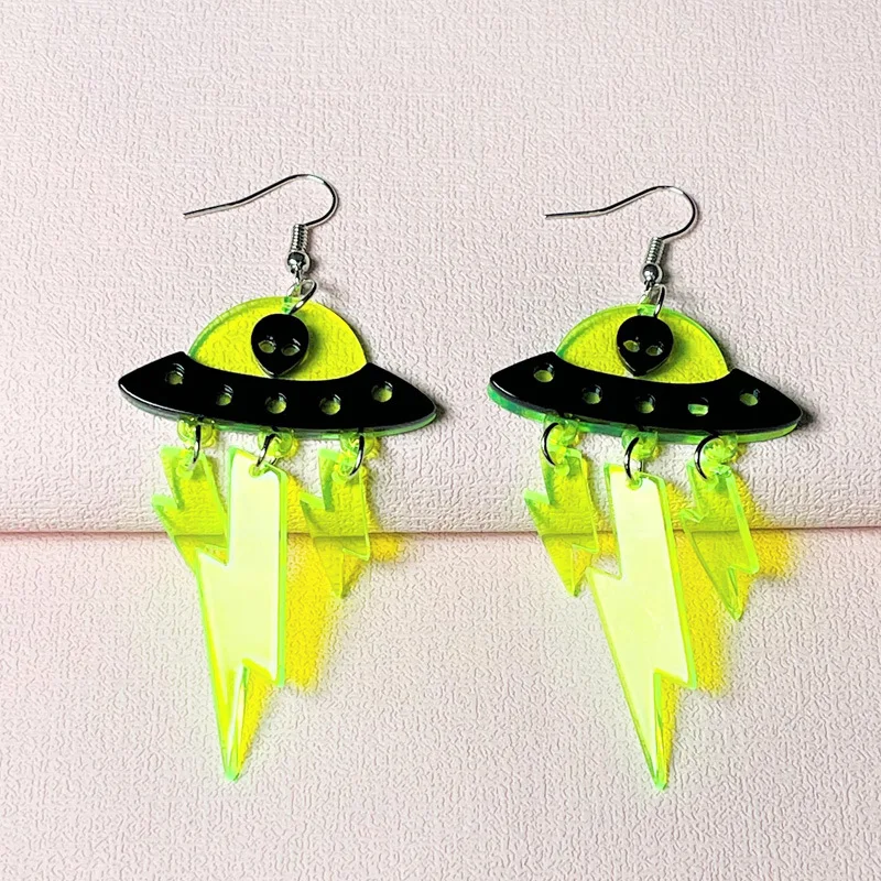 1 Pair Alien Planet Earrings Space Earrings Alien Earrings Gift