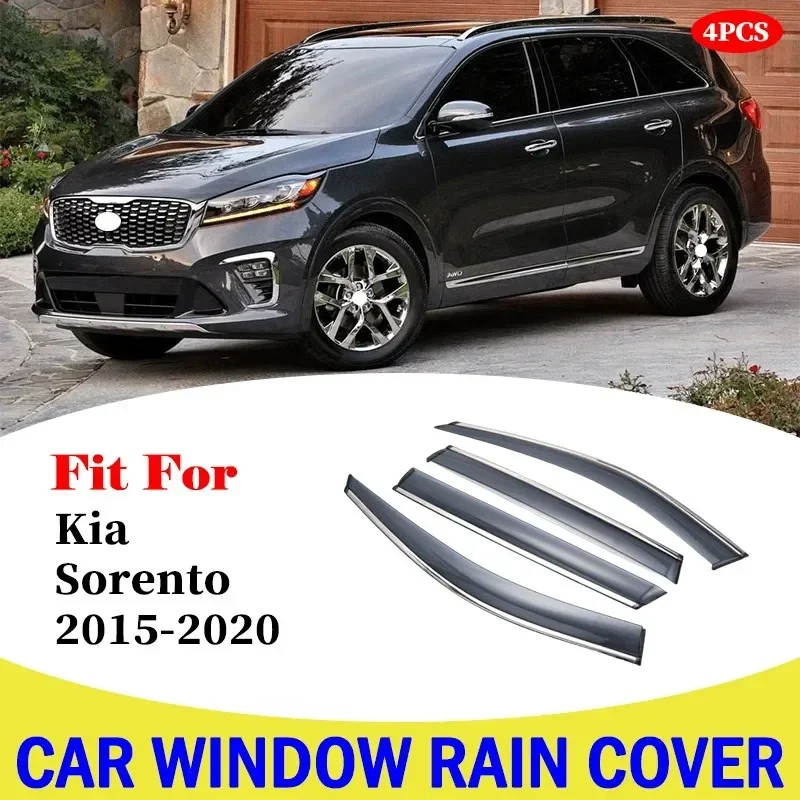 

For Kia Sorento 2015-2020 Car Window Visor Sun Guard Protection Cover Parts Rain Deflectors Exterior Decoration Accessories