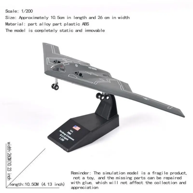 Jason Tutu 1/200 Scale Us Air Force Ghost B2 Strategic Stealth Bomber Fighter Diecast Metal Finished Aircraft Model Drop Shippin