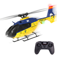 YXZNRC F06 EC135 1:36 Scale 2.4G 6CH RC Helicopter RTF Direct Drive Dual Brushless One Key 3D Roll Flybarless Heli VS XK K124