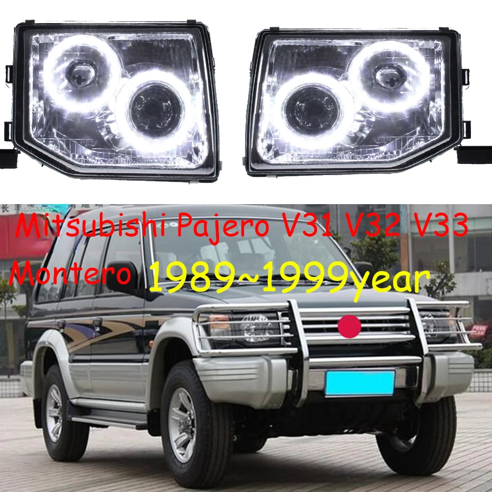 

Car bumper montero headlamp for Mitsubishi pajero headlight V31 V32 V33 1989~1999y DRL car accessories pajero daytime light fog